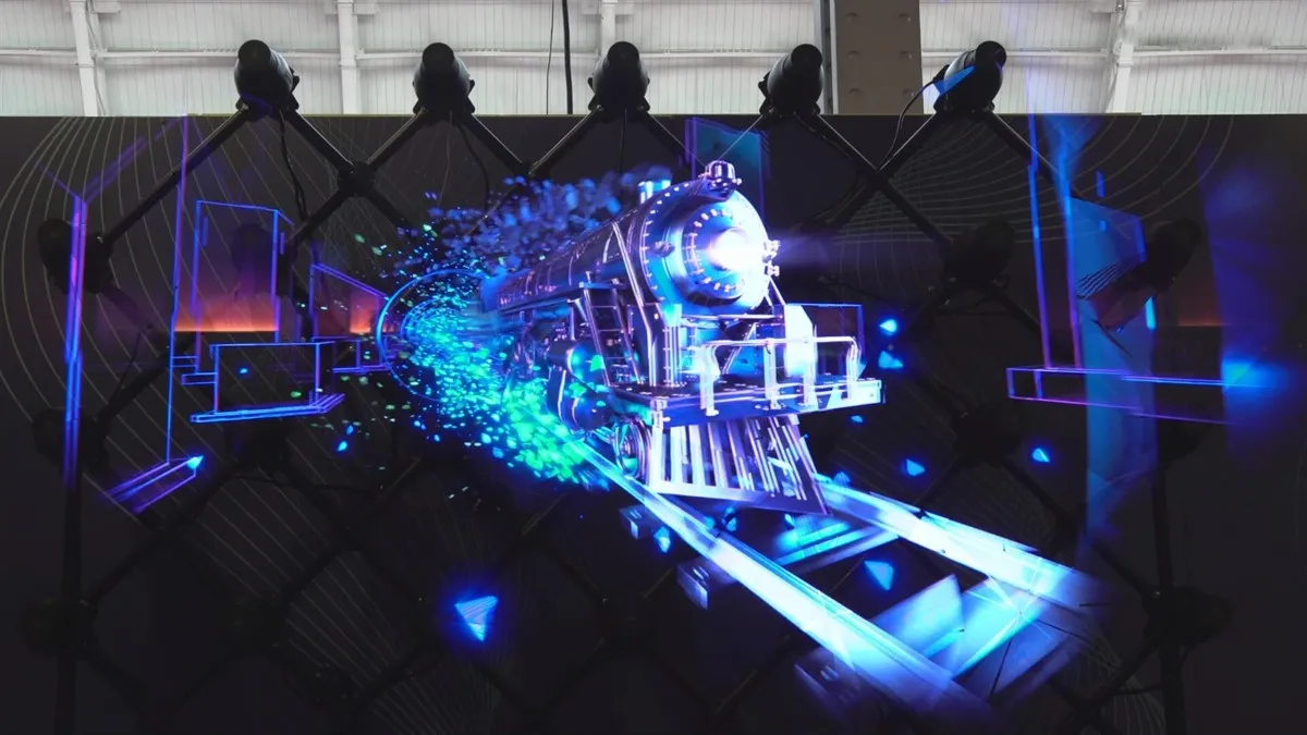 holographic projector display fan holographic projector display fan